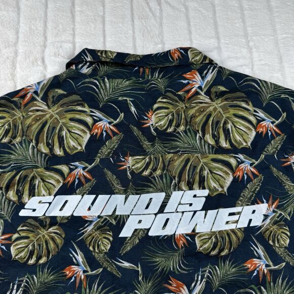 Bose Speakers Linen Hawaiian Shirt Men's XL Allover Print Tropical Floral Print - Picture 10 of 14